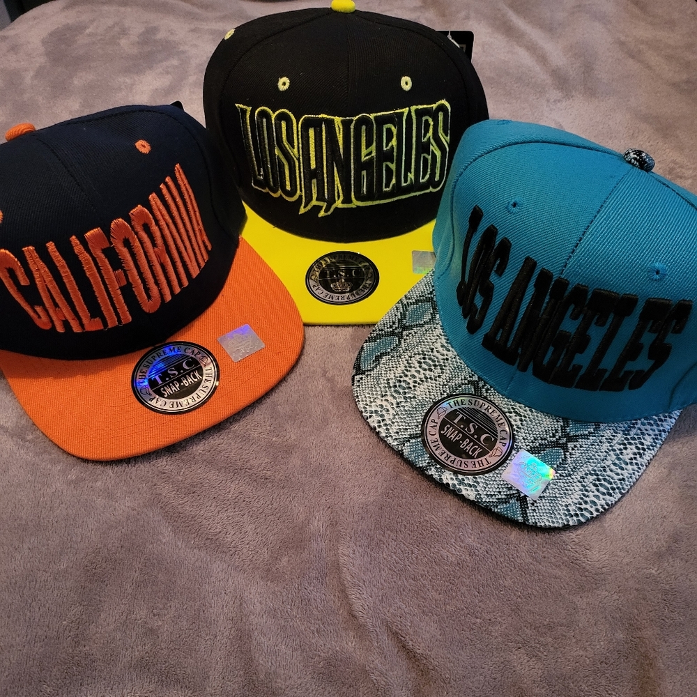 3 The Supreme Cap TSC Snapback LA/California caps
